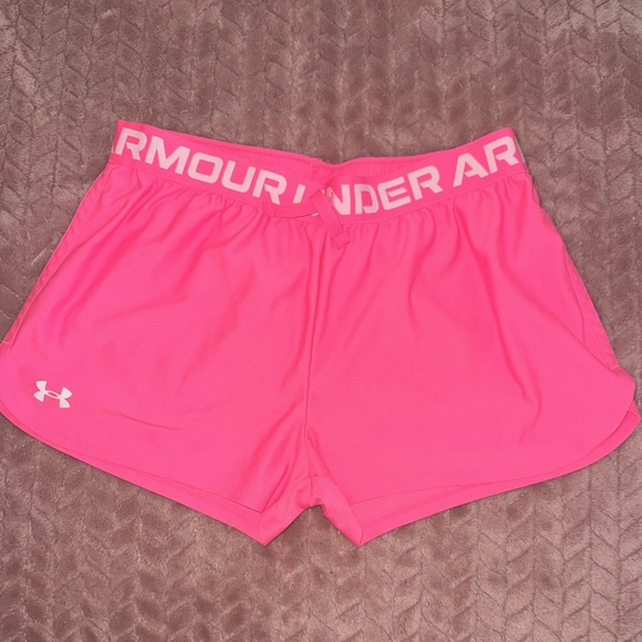 Pink Under Armour Play Up Shorts - Picture 1 of 2